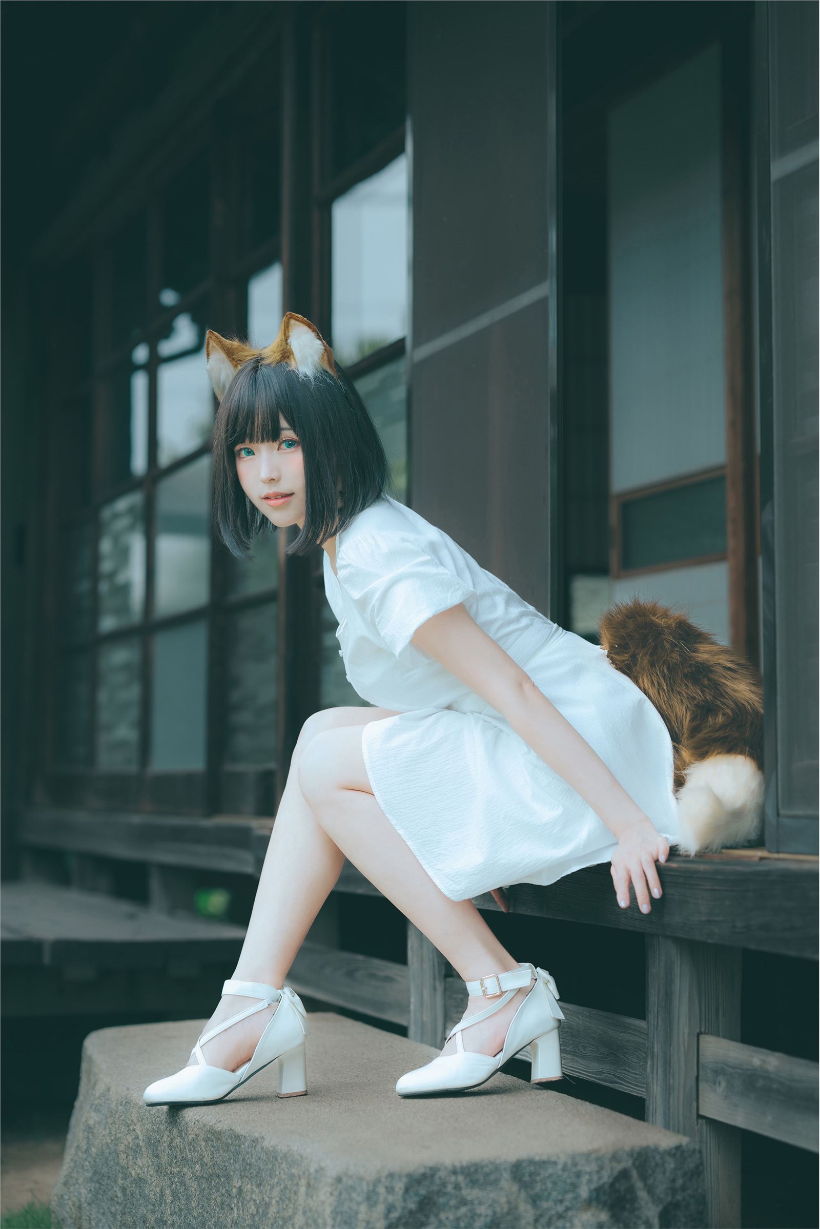 ElyEE Vol.117 2023 July B-Dongitsune~White dress fox girl in white dress(56)